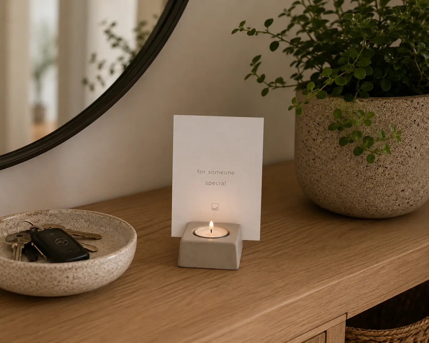 Kaart houder voor theelichtje met wenskaart 'For someone special' - Afbeelding 5