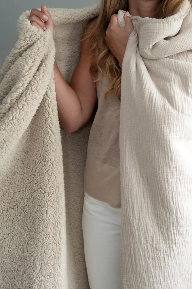 Woondeken 130cm x 170cm Beige - Afbeelding 2