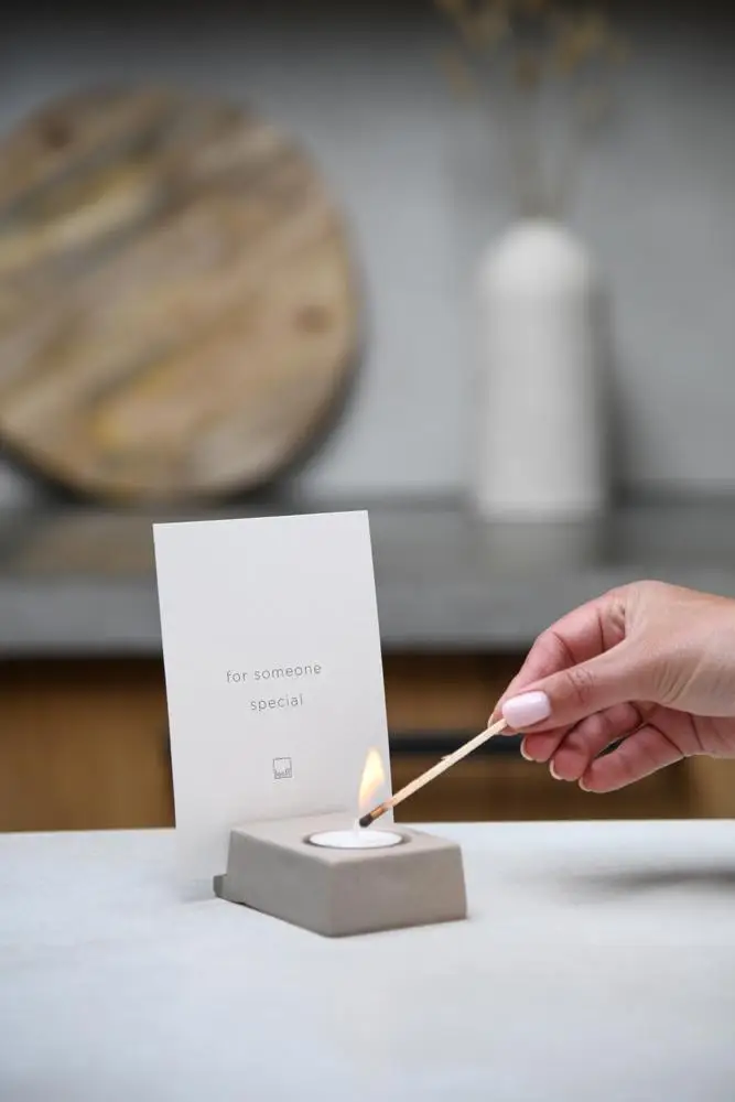Kaart houder voor theelichtje met wenskaart 'For someone special' - Afbeelding 3