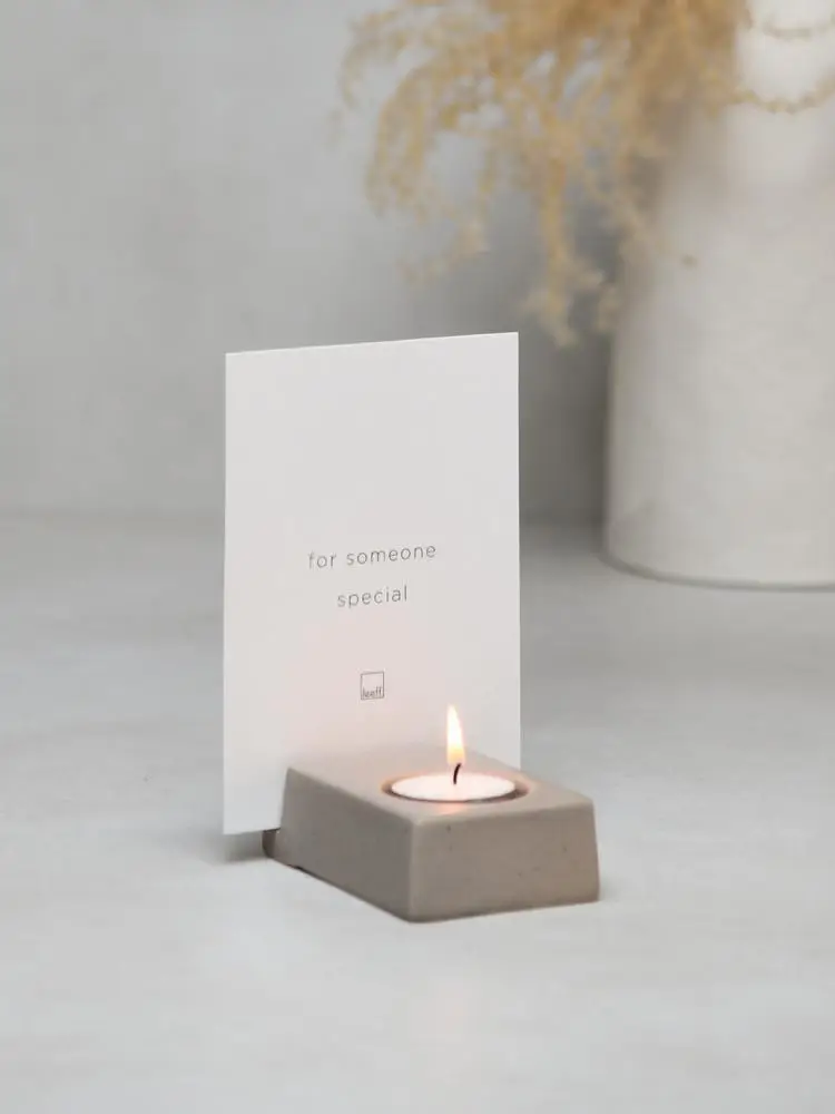 Kaart houder voor theelichtje met wenskaart 'For someone special' - Afbeelding 2