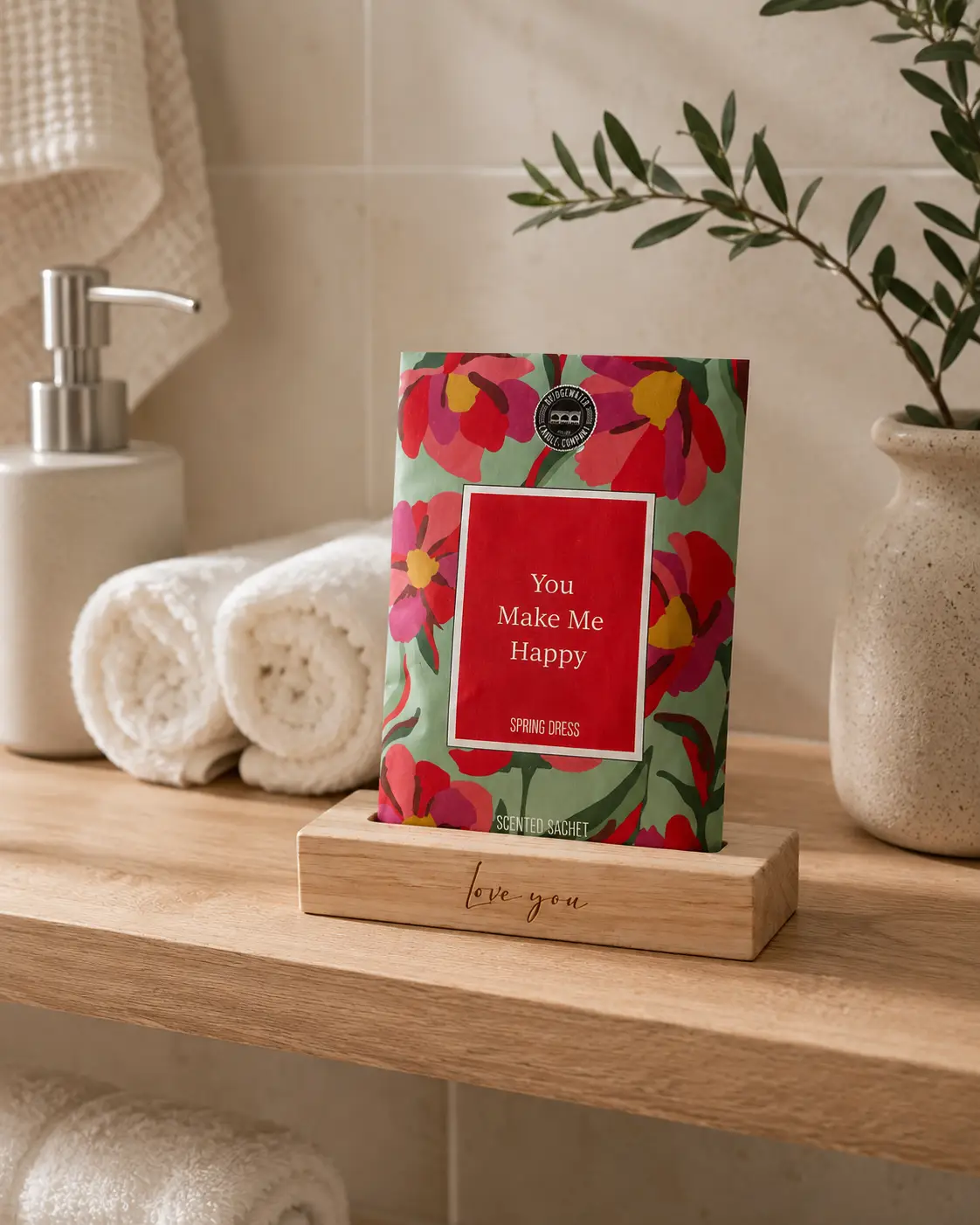 Houten houder voor geurzakjes - Afbeelding 2