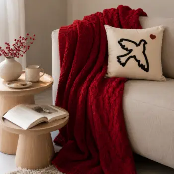Woondeken 130cm x 180cm Rood