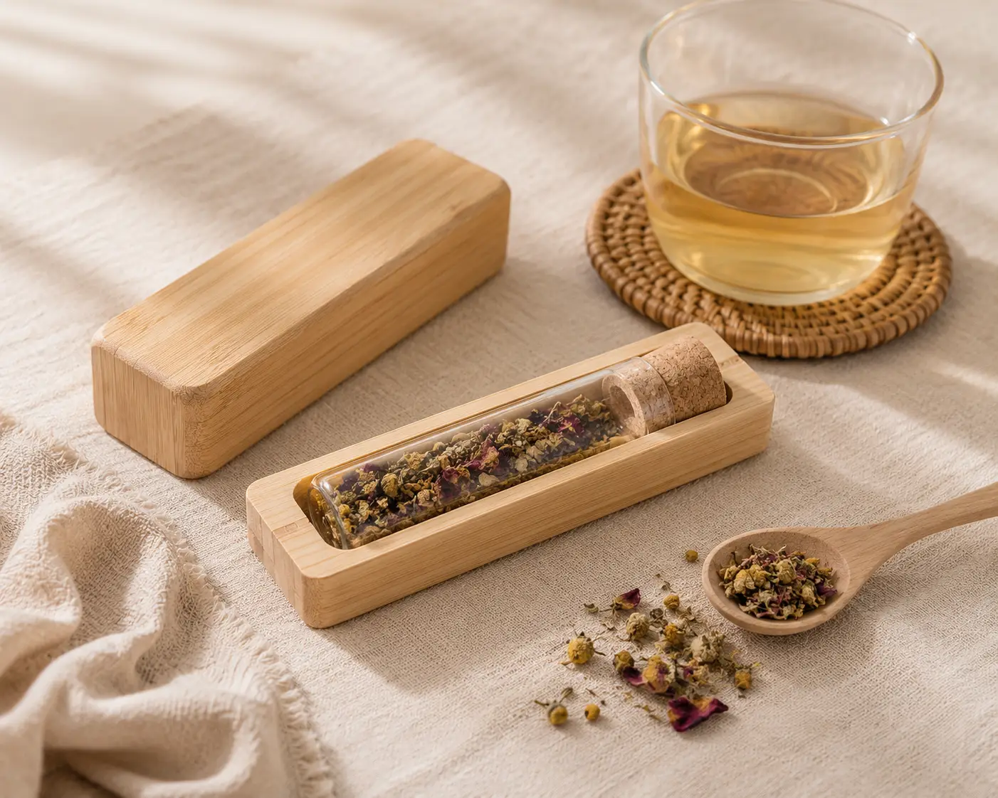 Thee Infuser in bamboe box - Afbeelding 2