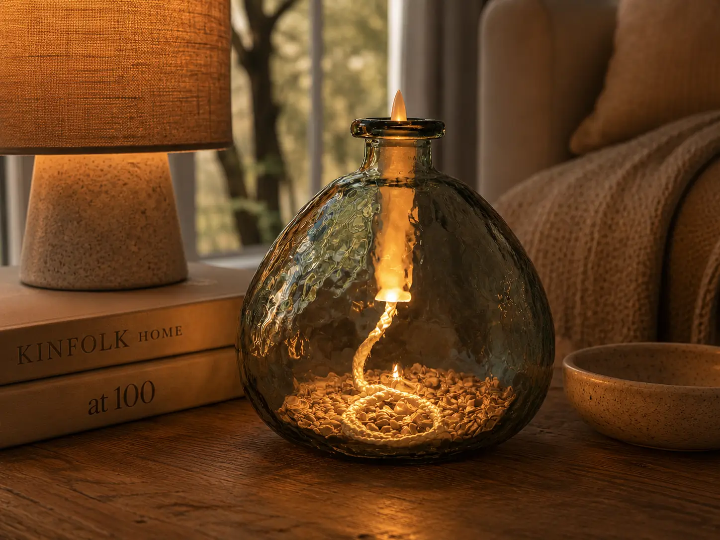 Glazen LED lantaarn - Afbeelding 3
