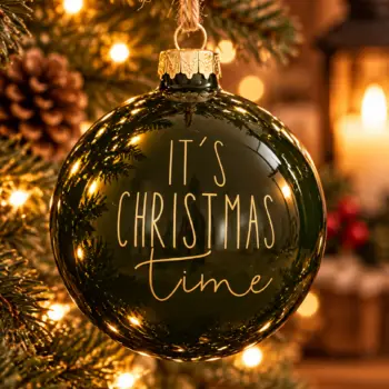 Kerstbal 'It's Christmas time'