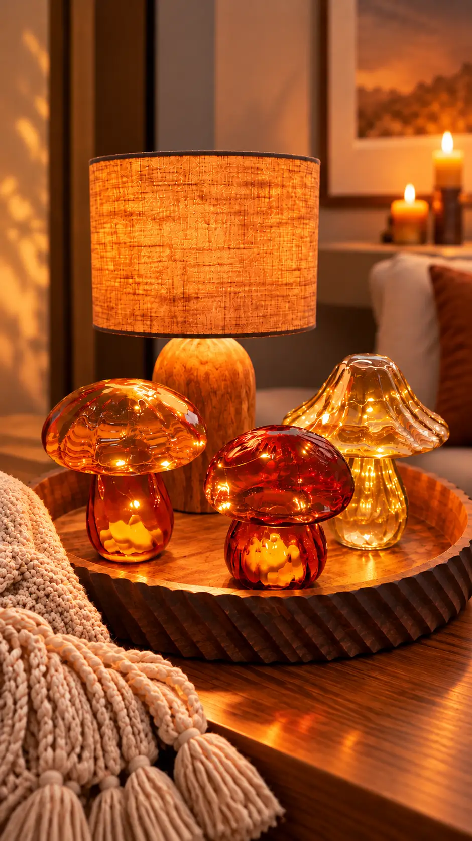 Led Lampjes 'Paddenstoel' (set van 3)
